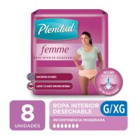 Ropa Interior Plenitud Femme Incontinencia Moderada G/XG x 8 uni