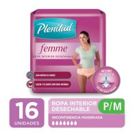 Ropa Interior Plenitud Femme Incontinencia Moderada P/M x 16 uni