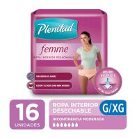 Ropa Interior Plenitud Femme Incontinencia Moderada G/XG x 16 uni