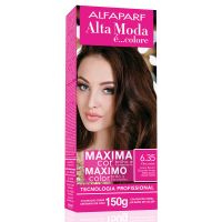 Altamoda E Colore 6.35 rubio.oscuro.dorado.caoba.150g kit