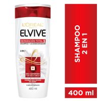 Shampoo 2 En 1 Reparación Total 5 Elvive Loreal París x 400 ml