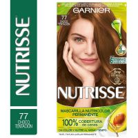 Kit completo de coloración permanente Nutrisse Clásico Tono 77 Choco Nuez x 45 gr