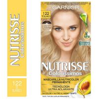 Kit completo de coloración permanente Nutrisse Colorissimos Tono 122 Té Blanco x 45 gr