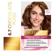 Tintura permanente Excellence Creme de L'Oréal París 67 chocolate puro x 47 GR