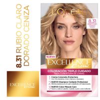 Tintura permanente Excellence Creme de L'Oréal París 831 rubio claro dorado ceniza x 47 GR