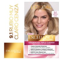 Tintura permanente Excellence Creme de L'Oréal París 91 rubio muy claro ceniza x 47 GR