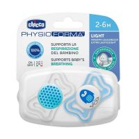 Chupete Chicco PhysioLight 2-6m Celeste 2 u