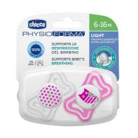 Chupete Chicci PhysioLight 6-16m Rosa 2 u