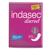 Apósito para incontinencia leve Indasec Discreet Normal X 24 Unidades