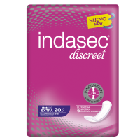 Apósito para incontinencia leve Indasec Discreet Extra X 20 Unidades