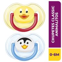 Chupete Classic Philips AVENT Animals (0-6m) x2 SCF182/12