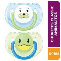 Chupete Classic Philips AVENT Animals (6-18m) x2 SCF182/14