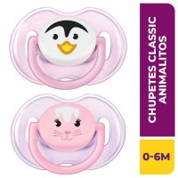 Chupete Classic Philips AVENT Animals (0-6m) x2 SCF182/13