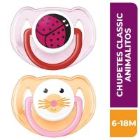 Chupete Classic Philips AVENT Animals (6-18m) x2 SCF182/15