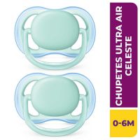 Chupete Ultra Air Philips AVENT Liso (0-6m) x2 SCF244/20