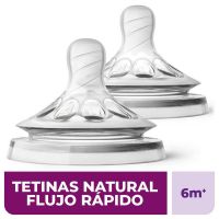 Tetina Natural Philips AVENT Flujo Rápido - 6 Meses SCF044/27