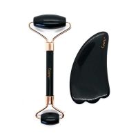 Coony Obsidian Black Roller & Gua Sha Set Rodillo Facial
