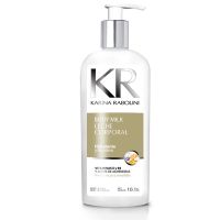 Body Milk con dosificador Karina Rabolini hidratante y nutritiva para pieles secas y sensibles con Aceite de Almendras y Vitamina E y B5 x 300 ml