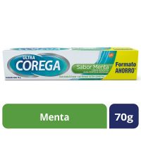Adhesivo Para Prótesis Dentales Ultra Corega Crema sabor Menta x70gr.