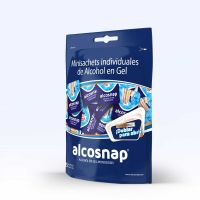 Minisachets individuales de Alcohol en Gel Alcosnap x 15 unidades