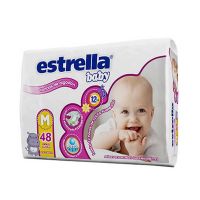 Pañales Estrella Baby Caricias de Algodón M x 48 unidades