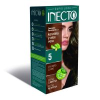 Kit Rapid Coloracion Permanente con Keratina y Aloe Vera 5 Castaño Claro