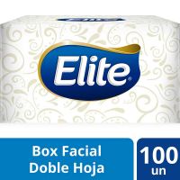 Pañuelos Descartables Elite Doble Hoja Box Familiar 100 un