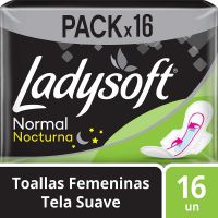 Toallas Femeninas Ladysoft Nocturna Suave 16 un