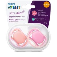 Chupete Ultra Air Philips AVENT Liso (6-18m) x2 SCF245/22