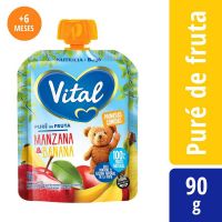 Pure de fruta Manzana y Banana x 90 Gr